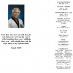 Grandmaster Van Wilson Funeral Program (inside)
